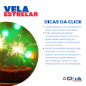 Vela Palito Estrelar Faísca Bolo Festa Aniversário - 4 Unidades