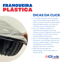 Embalagem Bandeja Capacete Plástica Preto Frango Assado C/ Tampa - 100 Unidades