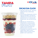 Tampa Flat Reta Sem Furo P/ Copo Bolha Felicidade - 100 Unidades