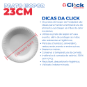 Prato Isopor Raso TPR 23 Refeição 23 cm - 20 Unidades