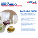 Pote Redondo Descartável c/ Sobretampa 500ml - 24 Unidades