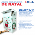 Caixa Papelão Cesta Transporte de Natal Branca Papai Noel Boas Festas