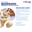 Pote Quadrado C/ Tampa 500ML - 10 Pacotes de 20 Unidades