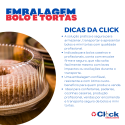 Embalagem Boleira Plástica Mini Torta Bolo Média Base Branca Eco 32M Ecoplast - 100 Unidades