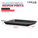 Bandeja de Isopor Rasa Preta P/ Carne Açougue B2R - 400 Unidades