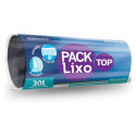 Rolo Saco Lixo Top Preto Picotado Resistente 30LTS 59x62 - 30 Sacos