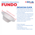 Prato Branco Fundo 21CM- 25 Pacotes C/ 100 Unidades