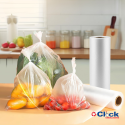 Rolo Bobina Plástica Picotada Sacos Alimentos Transparente B-SL 28x40 Extrusa-Pack - 650 Unidades