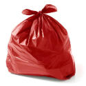 Saco de Lixo P/ Embalar Vermelho 100LTS - 100 Unidades