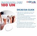 Garrafa Plástica PET 500ml c/ Tampa Preta - 100 Unidades