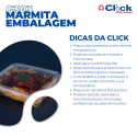 Embalagem Marmita G303 Freezer e Micro-ondas PP 400ML - 100 Unidades