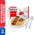 Kit Churrasco Descatável Reforçado Pratos e Talheres - 10 Unidades cada