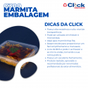 Embalagem Marmita G300 Freezer e Micro-ondas PP 1600ML - 100 Unidades