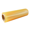 Rolo Bobina Plástico Filme PVC Amarelo Esticável Super Alpes 38cm X 9micras X 1000mt