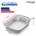 Marmita Bandeja Alumínio D5FS Retangular 1.15LTS P/ Assar - 50 Unidades