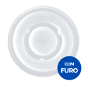 Tampa Reta C/ Furo P/ Copo 296ML 10OZ - 1000 Unidades