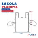 Sacola Plástica Biodegradável Impressa B5 36x50 Planeta Agradece 2KG - 600 Unidades