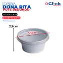 Pote Potinho 30ML Molheira C/ Tampa D695 Molhos Branca Pet - 700 Unidades
