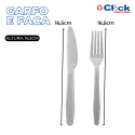 Kit Garfo e Faca Refeição Grande Reforçado Branco Elite - 250 Unidades