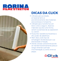 Bobina Rolo Plástico Filme Stretch Manual 50CM x 25micra x 80MTS Extrusa Pack