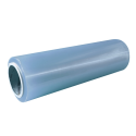 Rolo Bobina Plástico Filme PVC Esticável Super Alpes 40cm X 12micras X 1000mt Azul