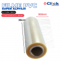 Rolo Bobina Plástico Filme PVC Esticável Super Alpfilm 38cm X 300mt - 4 Unidades