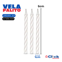 Vela Palito Branca Bianco Festa Aniversário - 400 Unidades