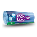 Rolo Saco Lixo Top Azul Picotado Resistente 15LTS 39x58 - 60 Sacos