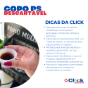 Copo PS Descartável 50ML Branco Copoplast Água Café - 100 Unidades
