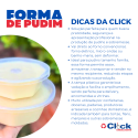 Forma Descartável Pudim Redonda Tamanho Familia 1100ML C/ Tampa Plastilania - 5 Unidades