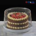 Boleira Embalagem Bolos Tortas Pudins Branca Alta 18cm D32 RA - 100 Unidades