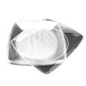 Prato Acrílico Quadrado Refeição Resistente Cristal 22cm - 200 Unidades