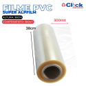 Rolo Bobina Plástico Filme PVC Esticável Super Alpfilm 38cm X 300mt