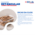 Pote Retangular Pet Tampa Articulada 500ml Amendoim DA90 - 200 Unidades