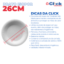 Prato Isopor Raso TPR 26 Refeição 26 cm - 20 Unidades
