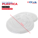 Tampa Plástica Transparente P/ Pote TPT 360 720 480 Baixo - 500 Unidades