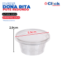 Pote Potinho 30ML Molheira C/ Tampa D695 Molhos Transparente Pet - 700 Unidades