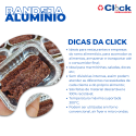 Marmitinha Bandeja Alumínio D12FS Retangular 220ML P/ Doces - 100 Unidades