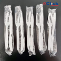 Kit Garfo e Faca Refeição Grande Reforçado Branco Elite - 250 Unidades