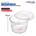 Pote Descartável Redondo Doce C/ Sobretampa 1000ML - 25 Unidades