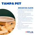 Tampa Plástico P/ Pote Cumbuca Bowl 1000/1300ML PET - 25 Unidades