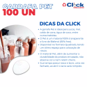 Garrafa Plástica PET 1000ml c/ Tampa Preta - 100 Unidades