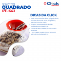 Embalagem Quadrado Doce Salgado 300ML Tampa Articulada PF641 - 300 Unidades