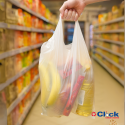 Sacola Plástica Branca Lisa Reforçada Economica 38 x 48 Extrusa pack - 1000 Unidades