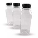 Garrafa Plástica PET 500ml c/ Tampa Preta - 100 Unidades