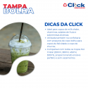 Tampa Bolha Pet C/ Furo Milk Shake - 100 Unidades