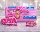 Saco De Lixo rosa Diva Pia e Banheiro (34X38) - com perfume intenso - 80 unidades