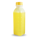 Garrafa Plástica Quadrada PEAD Descartável Caldo De Cana 500ml Tampa Amarela - 100 unidades