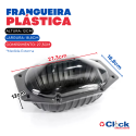 Embalagem Bandeja Capacete Plástica Preto Frango Assado C/ Tampa - 100 Unidades