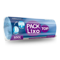 Rolo Saco Lixo Top Azul Picotado Resistente 100LTS 75x105 - 15 Sacos